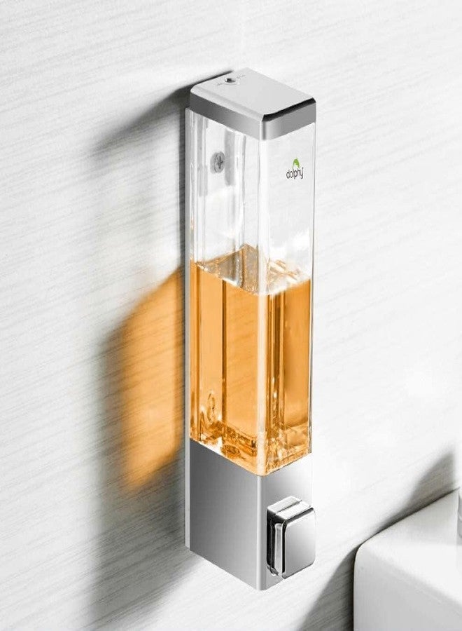 دولفي موزع صابون سائل دولفي 300 مل مثبت على الحائط من مادة ABS - فضي - Image 1